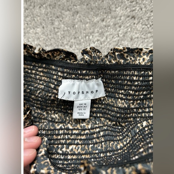 NWT Topshop smocked mini dress size 10 - Picture 5 of 5